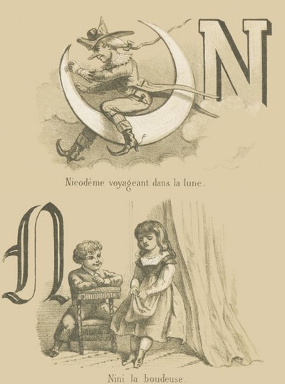 Nicodeme traveling to the moon / Nini the Dumping by French School