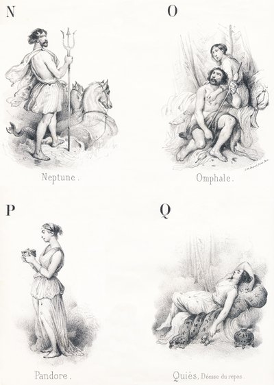 Neptune, Omphal, Pandora, Quies by French School