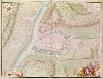 Namur and the surrounding area, from Atlas de Louis XIV. Plans des places etrangeres, 1665 by French School