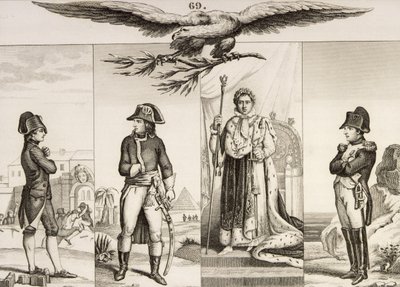 Napoleon Bonaparte at Four Stages in His Life, from 