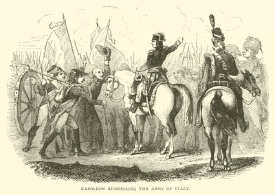 Napoleon addressing the Army of Italy by French School