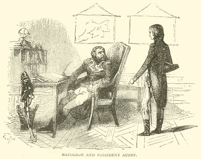 Napoleon and President Aubry by French School