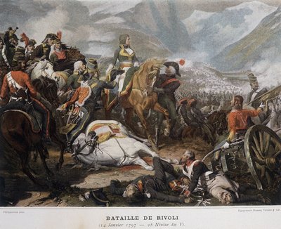Napoleon at the Battle of Rivoli on January 14 by French School