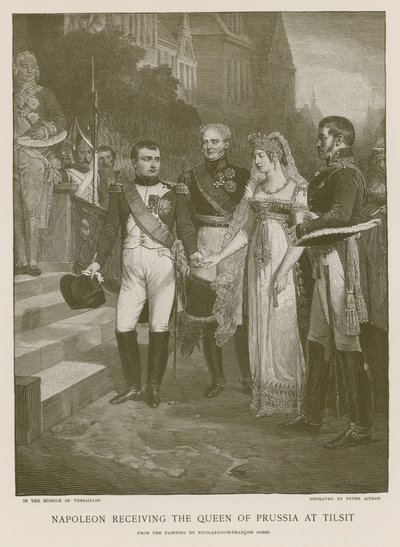 Napoleon receiving the Queen of Prussia at Tilsit by French School