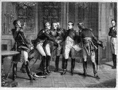 Napoleon tells his Marshals about his decision to abdicate, 6th April 1814 - in 