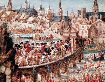 Nautical Shows Organized by the City of Rouen on the Occasion of the Royal Entrance of King Henry II and Catherine de Medicis on October 1, 1550 by French School