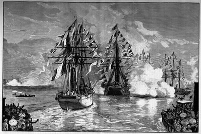 New York: Arrival in the Port of the City of the French Ship 