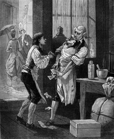 Nicolas Louis Vauquelin, a French chemist (1763 - 1829) worked first in a pharmacy. in "Histoire populaire des sciences, inventions et discoveries from the first centuries to the present day" by Bitard Adolphe 1880 by French School