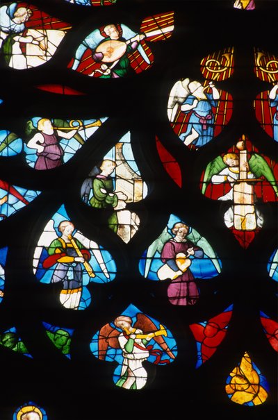 North Rose Window (detail) by French School