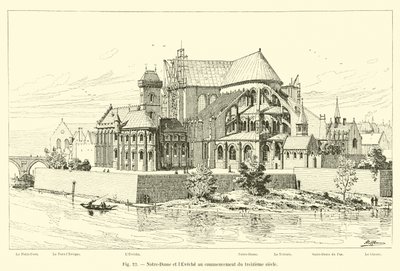 Notre-Dame and the Bishopric at the Beginning of the Thirteenth Century by French School