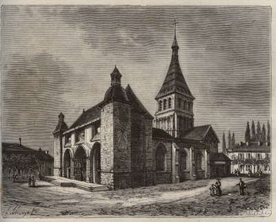 Notre Dame de Wassy - Haute-Marne in region Champagne-Ardenne - engraving in 