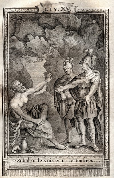 O Sun you see it, and you suffer it! Ulysses answered me without moving: Jupiter wants it... - engraving of 1798 by Monnet in 
