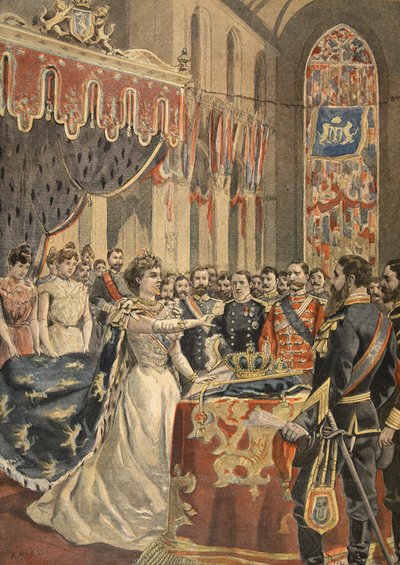 Oath of Constitution of Queen Wilhemina by French School