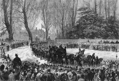 Funeral of Napoleon III at Chislehurst in 1873. by French School
