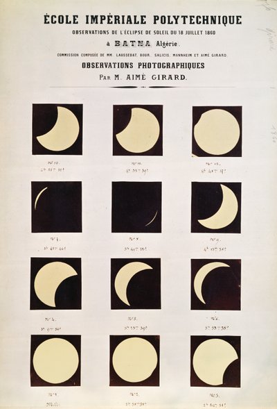 Observation of a solar eclipse at Batna, Algeria, 18th July 1860 by French School