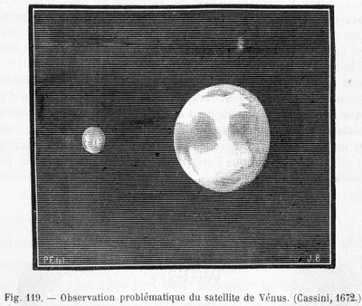 Observation of the satellite of Venus (Cassini) by French School