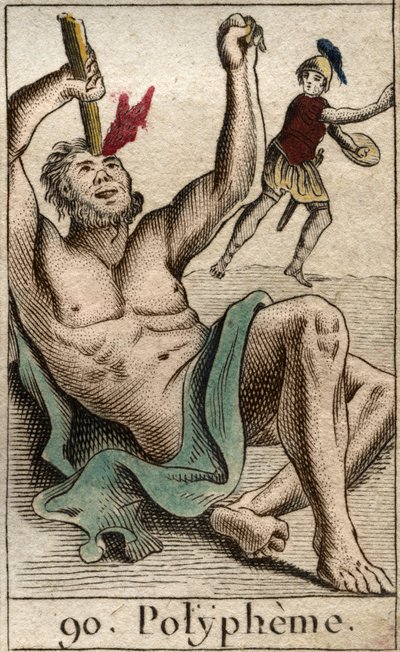 Odysseus blinding the cyclops Polyphemus, from 