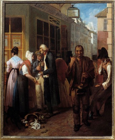Office of the Royal Lottery Under the Restoration by French School