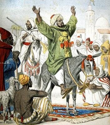 Omar Zarahun, Pretender to the Throne of Morocco, Preaching a Holy War, Cover Illustration of Le Petit Journal, 23 November, 1902 by French School