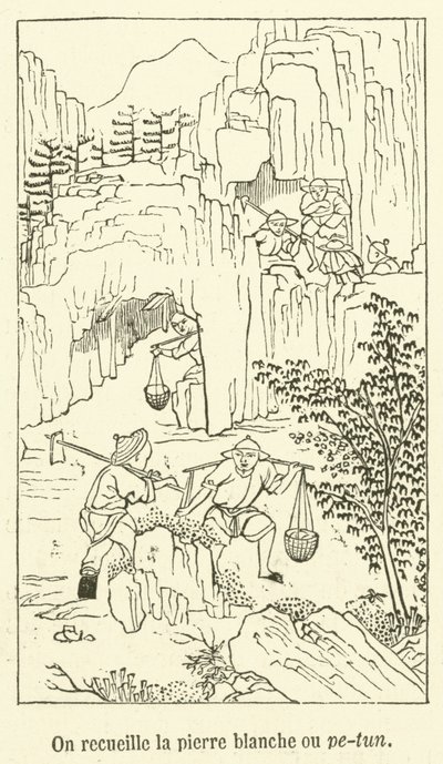 Collecting the White Stone or Pe-tun by French School
