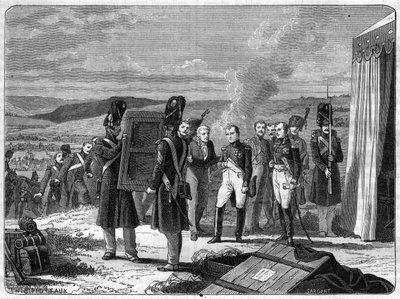 On the eve of the Battle of Borodino, 7 September 1812: Napoleon before the portrait of the King of Rome - The portrait of the King of Rome Napoleon II brings to Napoleon I the eve of the Battle of the Moskova (Battle of Borodino) by French School
