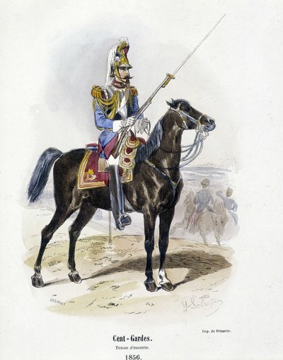 One Hundred Guards: Escort costume in 1856 - in 