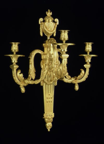 One of a Pair of Louis XVI Three-Branch Wall Lights by French School