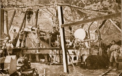 One of the heavy guns used by the Allies in its Massive Screened Position on the Somme by French School
