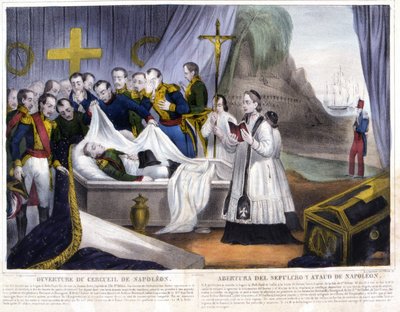 Opening of the coffin of Napoleon on Island St. Helena, October 16 by French School