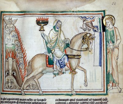 Opening of the Fourth Seal: Death Riding the Green Horse by French School