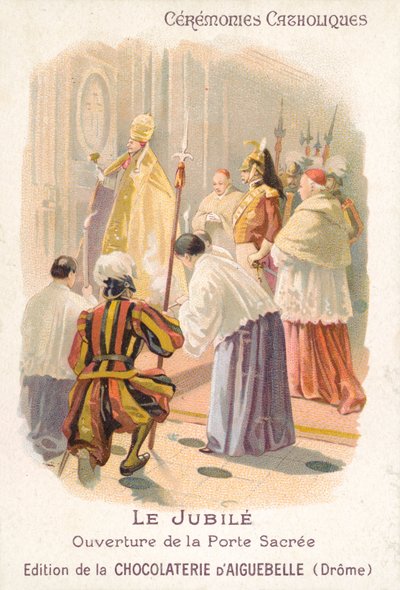 Opening of the Holy Door by the Pope, Jubilee by French School
