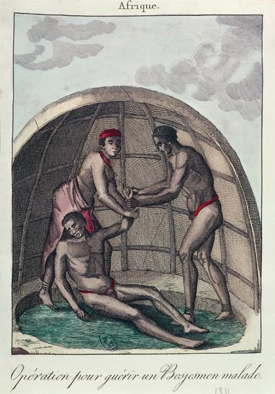 Operation to heal a sick Bushman, 1811 by French School