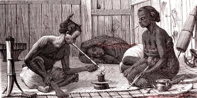 Opium Smokers in Malaysia by French School