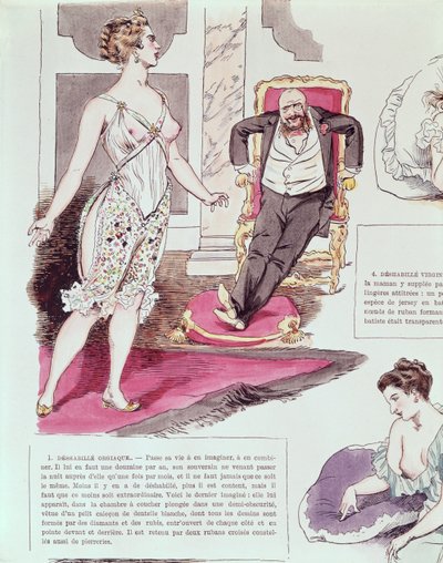 Orgiastic Negligee, illustration from La Vie Parisienne by French School