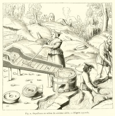 Gold Panners in the Mid-Sixteenth Century by French School
