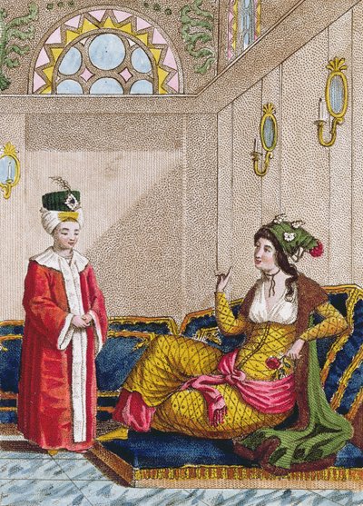 Ottoman Crown Prince with his Favourite Sultana by French School