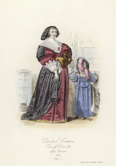 Outdoor costume of the time of Louis XIII of France by French School