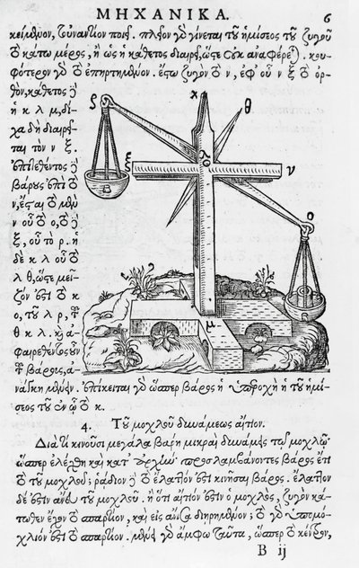Page from Mhxanika, Reproduction of Greek Manuscript by Aristotle (384-322 BC), Published in Paris by French School
