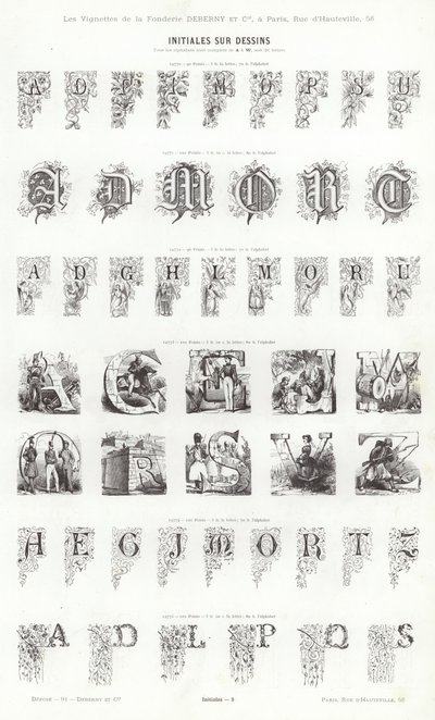 Page from Vignettes Typographiques by French School