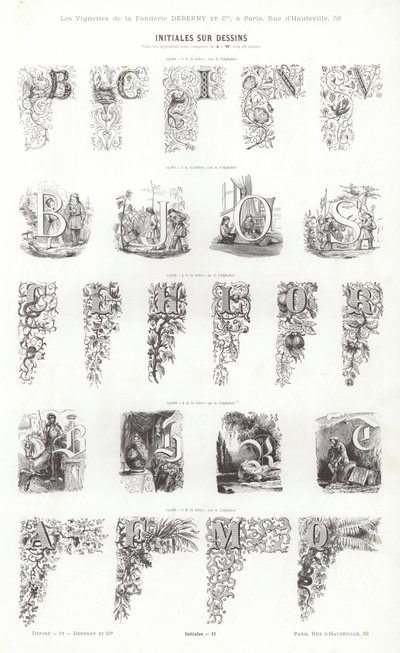 Page from Vignettes Typographiques by French School