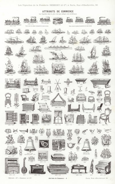 Page from Vignettes Typographiques by French School