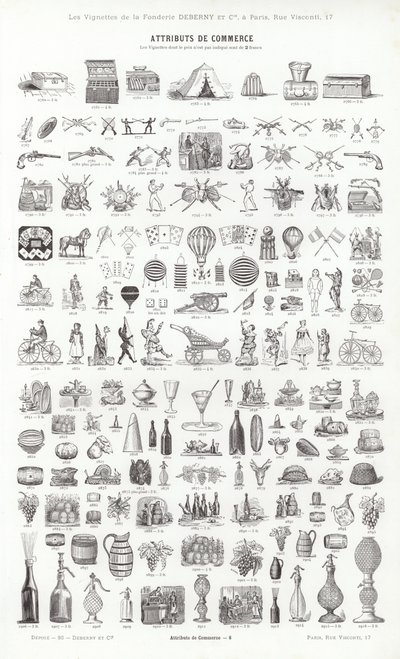 Page from Vignettes Typographiques by French School