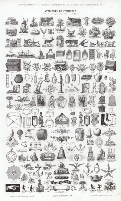 Page from Vignettes Typographiques by French School