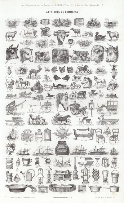 Page from Vignettes Typographiques by French School