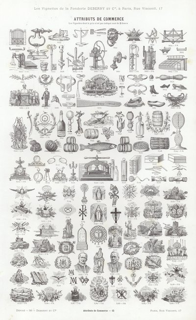 Page from Vignettes Typographiques by French School
