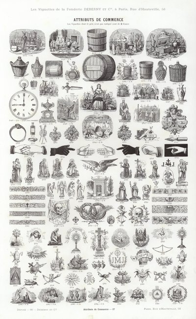 Page from Vignettes Typographiques by French School