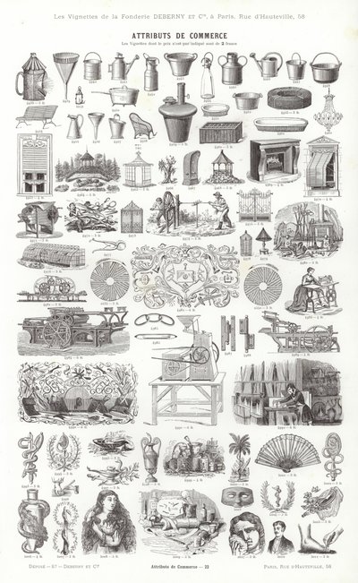 Page from Vignettes Typographiques by French School