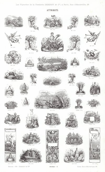 Page from Vignettes Typographiques by French School