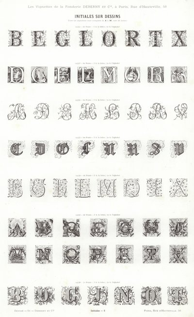 Page from Vignettes Typographiques by French School