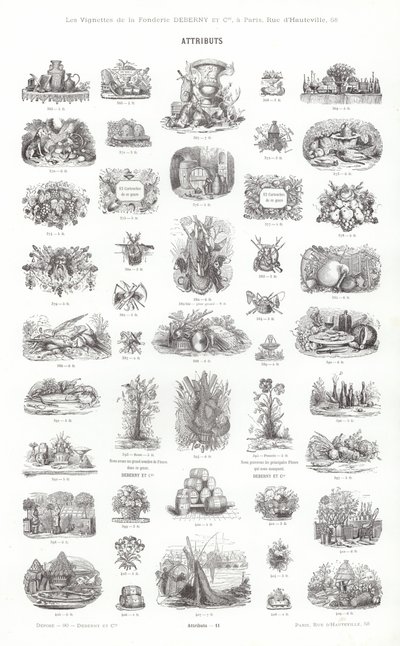 Page from Vignettes Typographiques by French School